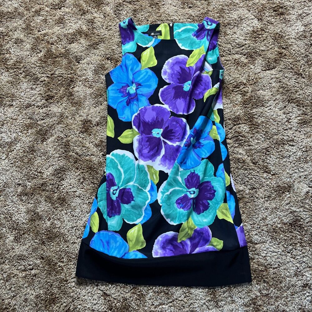 Womens 2 Floral Dress Sleeveless Sheath Y2K Classic Colorful